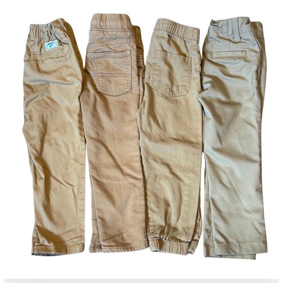 Oshkosh Carters Khaki Pants Toddler 3T Bundle Lot of 4 School Casual Church Boys - Picture 1 of 8
